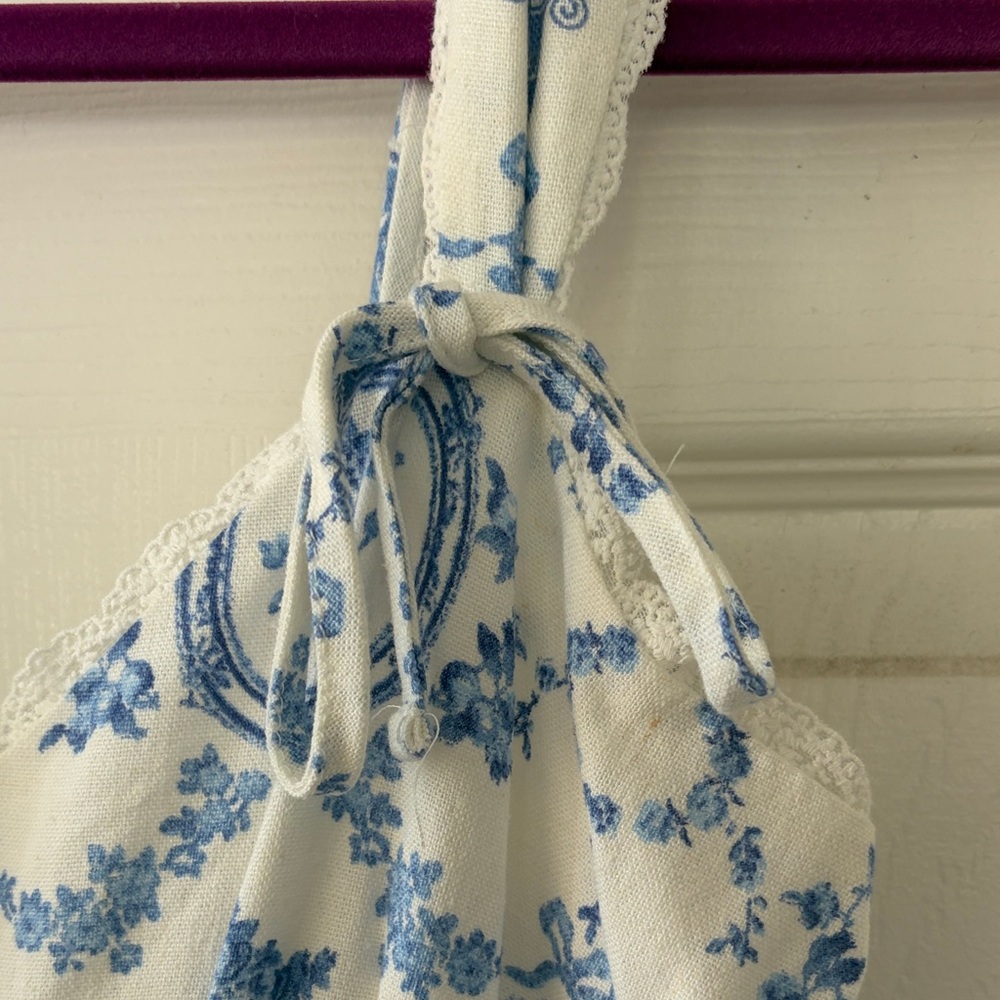 Blue & White Printed Sundress - Picture 3 of 9